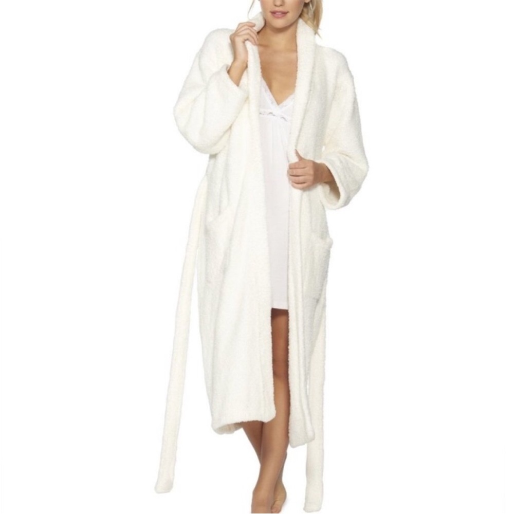 Barefoot Dreams Cozy Chic White Robe Size 3 Large Soft Comfortable Lounge‎ - Picture 2 of 10